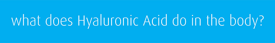 what does hyaluronic acid do in the body? www.jointrescue.co.uk